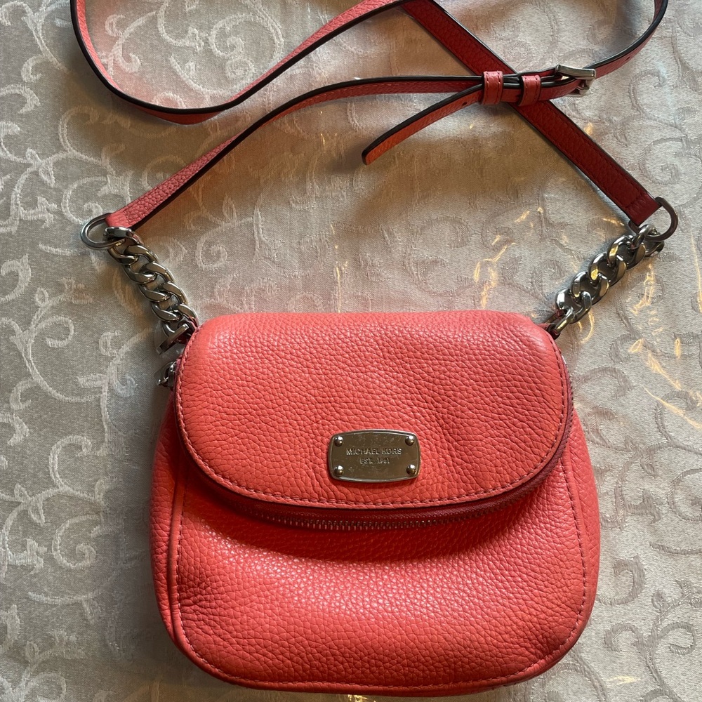 Coral Michael Kors Crossbody Bag